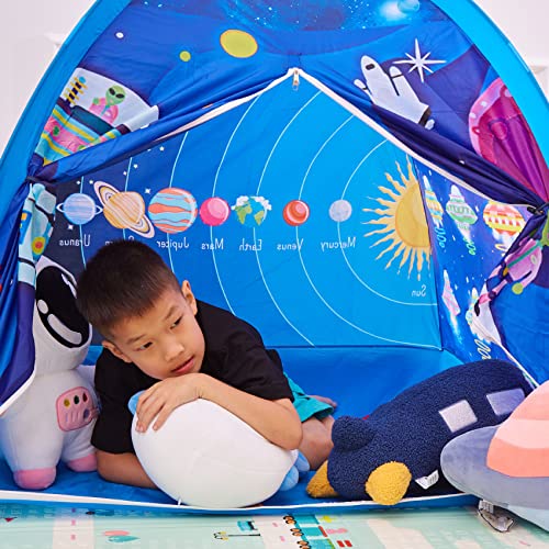 ZSDFW Planets - Tienda de campaña para niños, fácil instalación, juego imaginativo, astronauta, tienda de campaña plegable plegable para niños, habitación decorativa