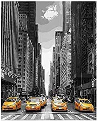 ZW18U Rompecabezas Clásico 1000 Piezas Puzzle Adultos Juego Juguetes Juguetes New York Taxi Amarillo Cabinas Niños Descompresión Jigsaw Juegos Familiares