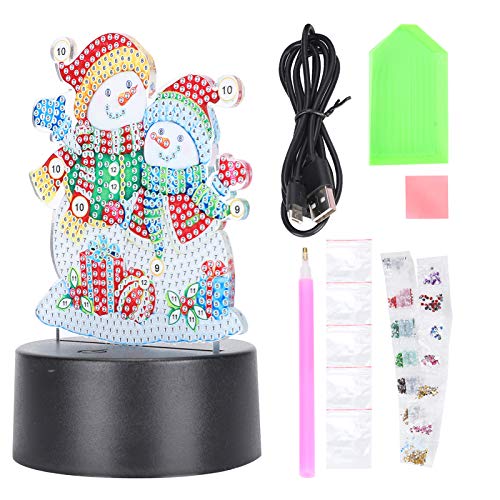 ZYOONG Luces de noche de pintura de diamante LED, 3D USB Navidad DIY decoración casera, toque inteligente, adecuado para juguetes de decoración de Navidad