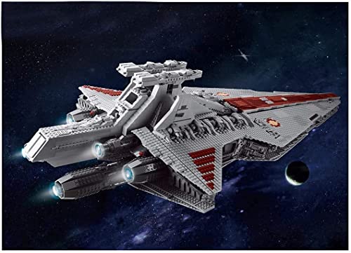 21005 Juego De Construcción De Crucero De Ataque De La República Clase Venator, Nave Espacial Moc Grande Compatible con Lego Star Wars USC (6685 Piezas) A