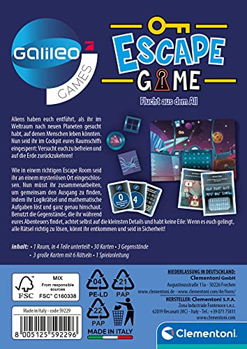 59229 Galileo Escape Game - Juego de Mesa (Contenido en alemán)