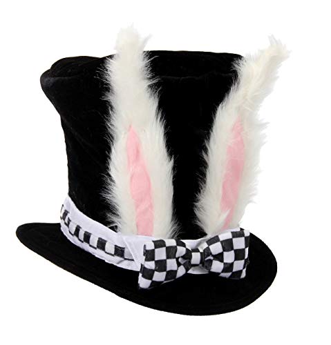Alice in Wonderland White Rabbit Topper Costume Hat Adult One Size