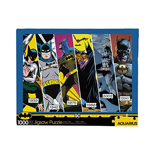 AQUARIUS DC Batman Timeline Puzzle (1000 Piezas Puzle Rompecabezas) - con Licencia Oficial Comics Merchandising & Collectibles - Resplandor Gratis - Precisión para - Prácticamente Sin Polvo - 20 x 28