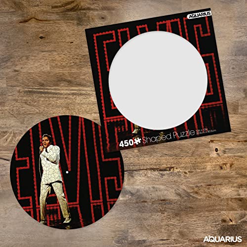 AQUARIUS Elvis Presley '68 Comeback Especial Record Disco Puzzle (450 Pieza Puzle) - con Licencia Oficial Merchandising & Collectibles - Reflejos Gratis - Precisión para - 12 x 12 Inches