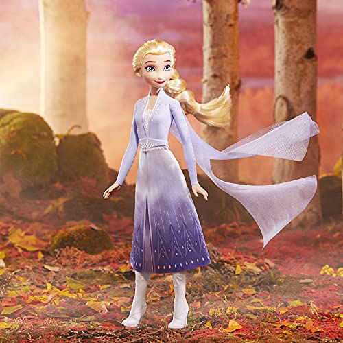 Disney Frozen 2 - Muñeca de Elsa con Falda, Zapatos y Cabello Rubio y Largo - A Partir de 3 años