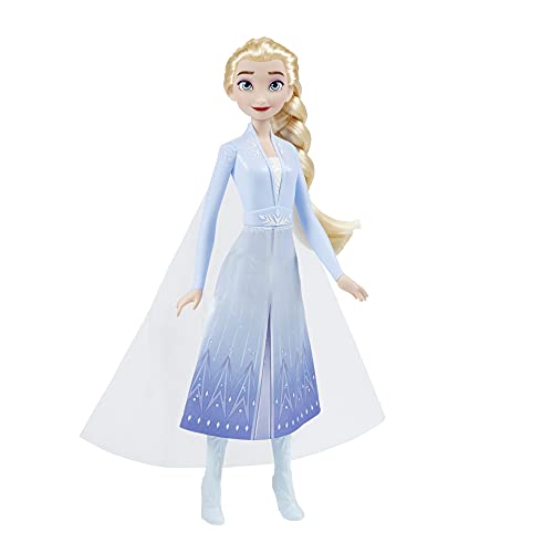 Disney Frozen 2 - Muñeca de Elsa con Falda, Zapatos y Cabello Rubio y Largo - A Partir de 3 años