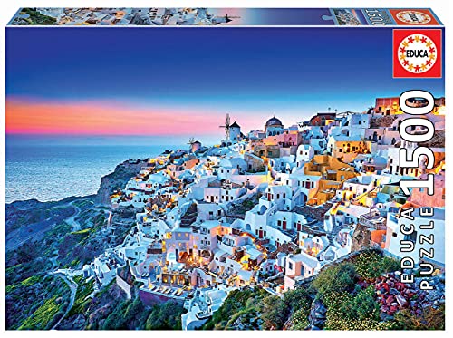 Educa Genuines Santorini. Puzzle de 1500 Piezas. Ref. 19040, Multicolor