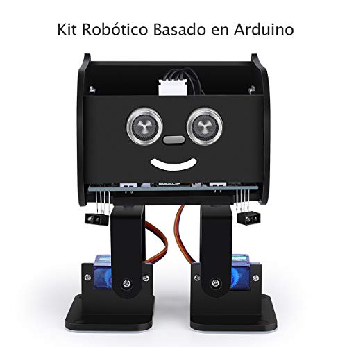 ELEGOO Penguin BOT Robot Biped Compatible con Arduino IDE Proyecto con Tutorial de Ensamblaje, Kit Stem para Aficionados, Juguetes Stem para Niños y Adultos Versión 2.0 Negro