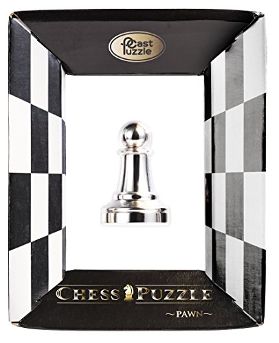 EUREKA- Juego de ajedrez de peón Fundido, Color Plata (473681)