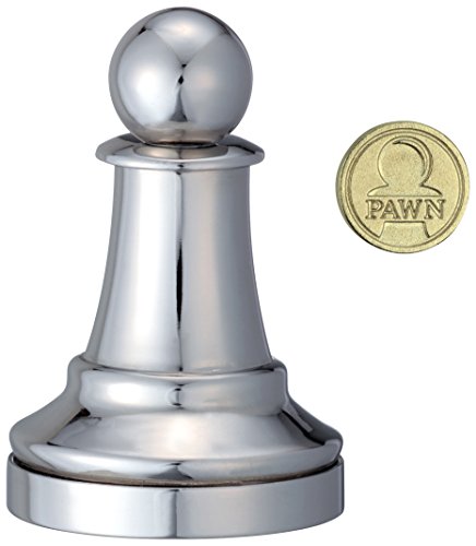 EUREKA- Juego de ajedrez de peón Fundido, Color Plata (473681)