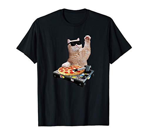 Fiesta divertida de Cat House Pizza HOUSE CAT DJ en vasos Ki Camiseta