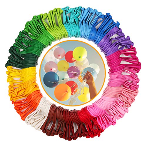 Globos de Colores, 200 Piezas Globos de Multicolores Globos de Helio, Látex de Globos para Bodas, Cumpleaños, Graduación y Decoración de Baby Shower