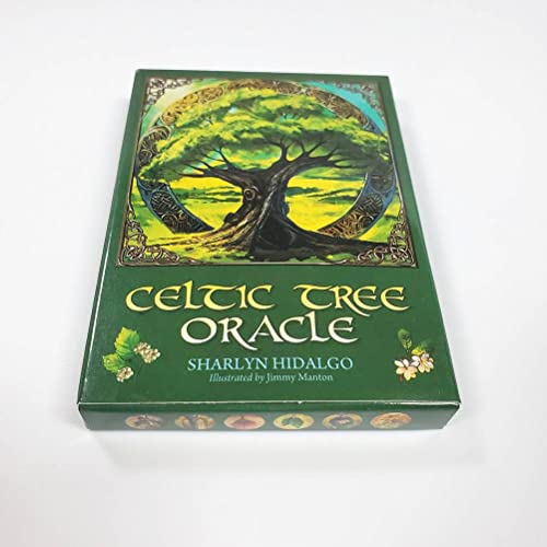 GuoLiDa Tarot del oráculo del árbol Celta,Celtic Tree Oracle,with Bag,Family Game