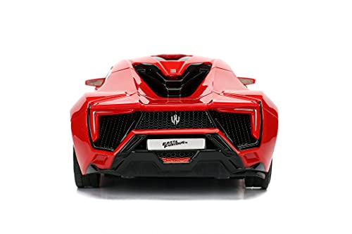 Jada- Fast&Furious Coche RC Lykan Hypersport 1:16 Fast and The Furious radiocontrol con Mando, Color Rojo (253206005)
