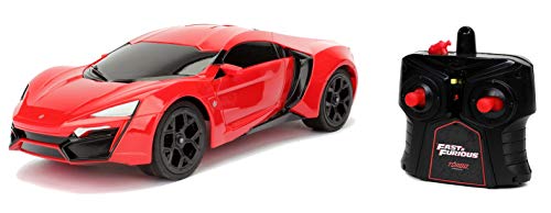 Jada- Fast&Furious Coche RC Lykan Hypersport 1:16 Fast and The Furious radiocontrol con Mando, Color Rojo (253206005)