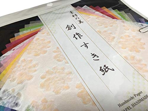 Japonés hecho a mano papel decorativo para manualidades de colores 16 piezas