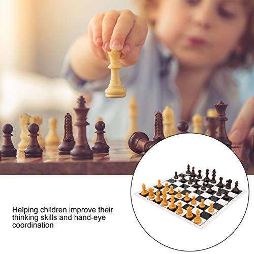 Juego de ajedrez, juego plegable de ajedrez, plástico para niños adultos