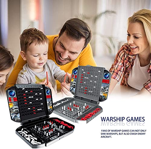 Juego de Estrategia Juego de Estrategia Juego de Batalla Naval Juego Battleship Strategy Strategy Board Game Portable Childrens Doble Battle Toy - Idea Actual para niños Niños y Adultos GINOLEI