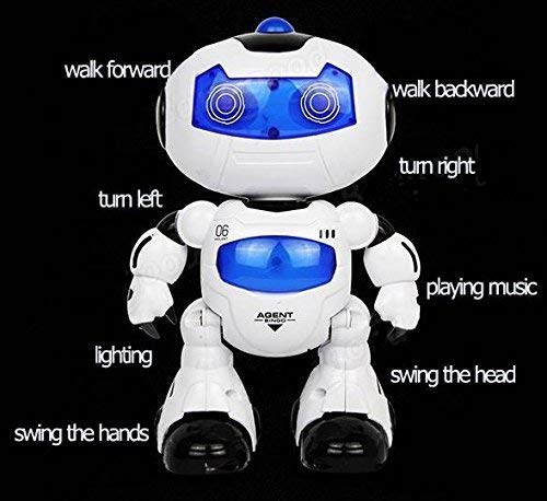 Juguetecnic Robot Teledirigido Interactivo Agent Bingo ¡Baila, Canta y Gira la Cabeza! | Efectos Luces y Sonido Electronico | Toy Robot Programable Juguete Infantil Regalo para Niños