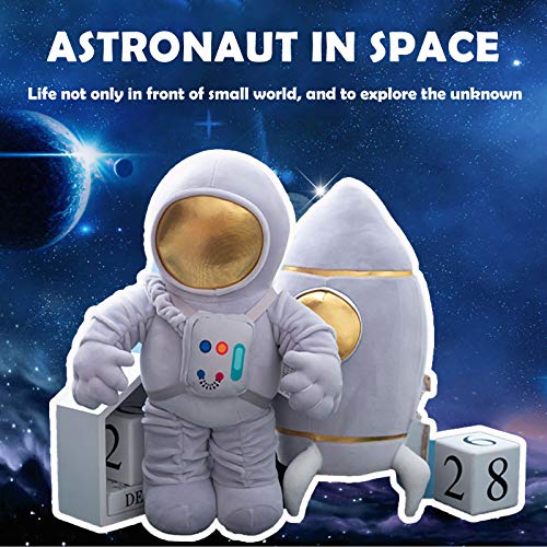 Juguetes de Astronautas, Muñeca de Cohete de Peluche, Muñeca de Astronauta de Peluche Almohada, Muñeca de Astronauta de Peluche Lindo para Niños (Astronauta Blanco)