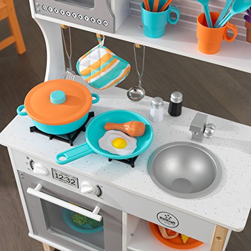 KidKraft- Cocina de juguete de madera, para niños, con accesorios para juegos de dramatización incluidos All Time , Color Multicolor (53370) , color/modelo surtido