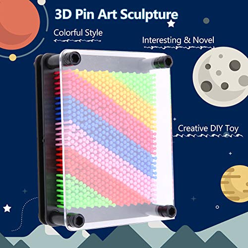 LSAR Plástico 3D Pin Art, 3D Pin Art Toy, Decoración Pin Art Escultura Pin Art Board, Plástico Pin Art Tablero para Niños Adultos, Oficina en Casa(#3)