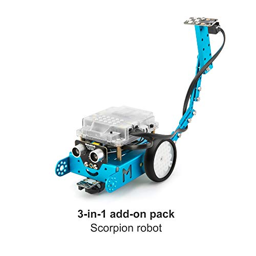 Makeblock mBot Paquete de Complementos, Luz y Sonido Interactivos, Robot 3-en-1 Paquete Adicional, Robot Que Persigue la Luz, Luz de Escritorio Inteligente, Robot Scorpion