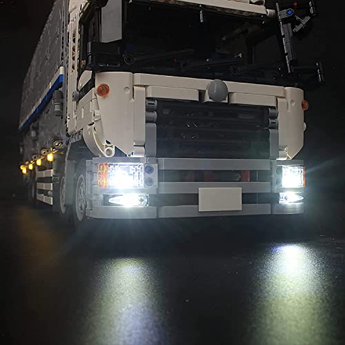 MASSAGERS Juego de Iluminación LED para Camión Tech Container, Solo Luz LED, Sin Kit Lego, Juego de Luces de Iluminación Compatible con 13139