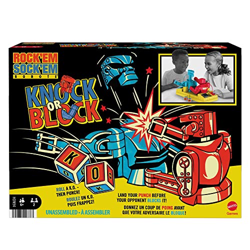 Mattel Games- Rock Sock 'Em Robots Knock Or Block, Multicolor (HDN94)