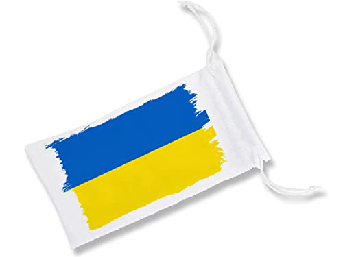 MERCHANDMANIA Pack 2 Fundas Bolsa Multiusos Bandera de Ucrania Unidad Patria Paz Gafas Dados rol Personalizada Color.