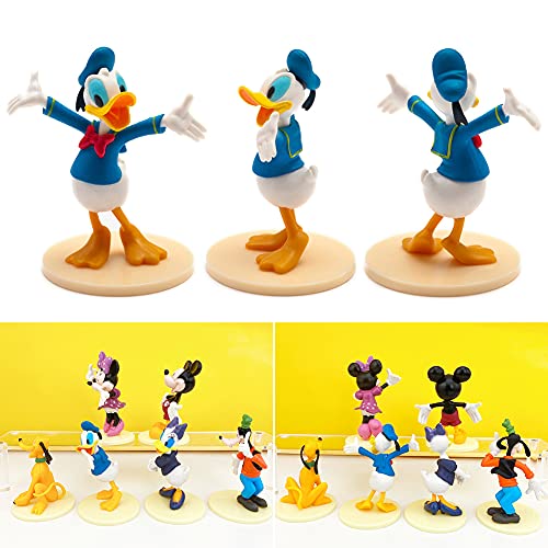 Mickey Cake Topper, 6 Piezas Mickey Figuras Decorativas para Tartas Fecoración Para Tarta Decoración Tartas para Niños, Cumpleaños, Bebés, Niñas