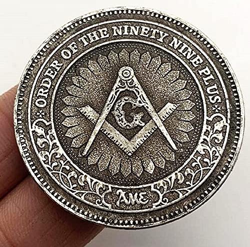 Moneda conmemorativa del desafío de la Orden de los Ninety Nueve Plus Order of Knights Hospitaller Masonic Freemason Novedad (viene con soporte de exhibición de monedas)