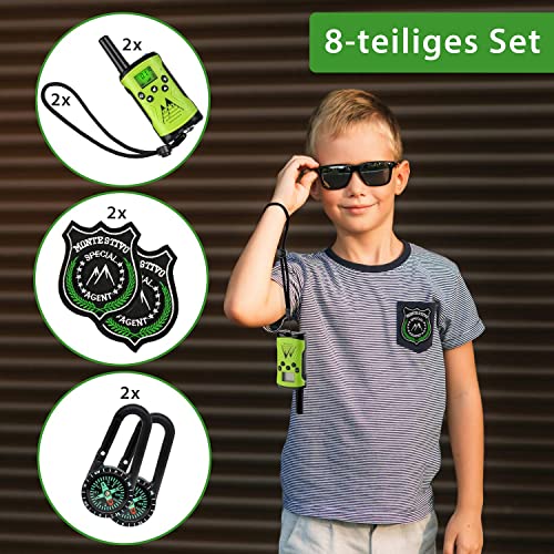 Monte Stivo® Agent walkie Talkie niños | Juego con brújula y Placa | Regalo de Juguetes Ideal para niño y niña a Partir de 5 años