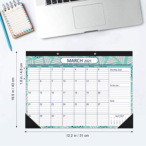 NUOBESTY Calendario 2021 Calendario de Escritorio Y Pared de Dos Años 2021-2022 Calendario de Pared Práctico Retro Calendario de Itinerario Planificador Mensual para La Organización