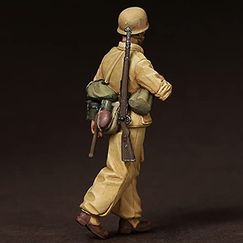 PANGCHENG 1/35 Figura de Modelo de Resina GK Soldado Soldado Brigada Ramcke El Alamein WWII Tema Militar Kit sin Montar y sin Pintar