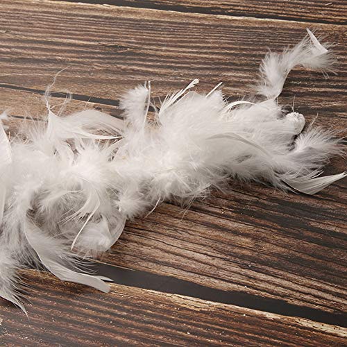 PAPABA Hairy Turkey Feather Bar Boa Birthday Leisure Time Gathering Wedding Reception White