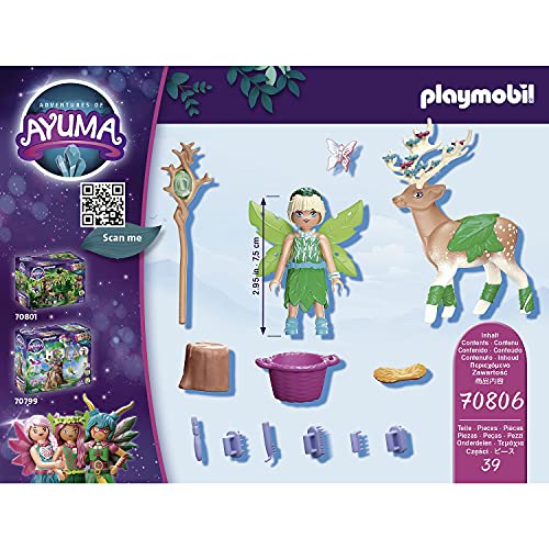 PLAYMOBIL Adventures of Ayuma 70806 Forest Fairy con animal del alma, A partir de 7 años