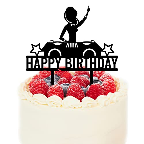 PLIGREAT Decoración de pastel de feliz cumpleaños para DJ, música electrónica, temática de música electrónica, decoración de tartas, máscara de DJ para decoración de pasteles de discoteca