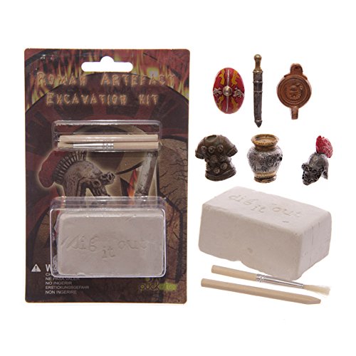 Puckator- Kit de Excavación-Juguete de Roma-Objetos Romanos No Aplica Juegos educativos, Multicolor (DIG44)