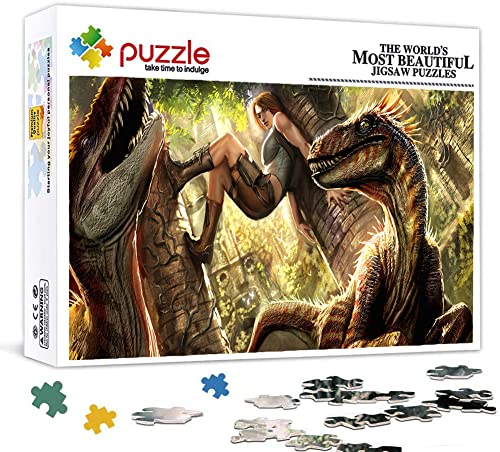 Rompecabezas De 1000 Piezas para Adultos Rompecabezas para Niños Videojuego Tomb Raider Póster Jigsaw Puzzle 1000 Piezas Regalo Educativo Niños Y Niñas.