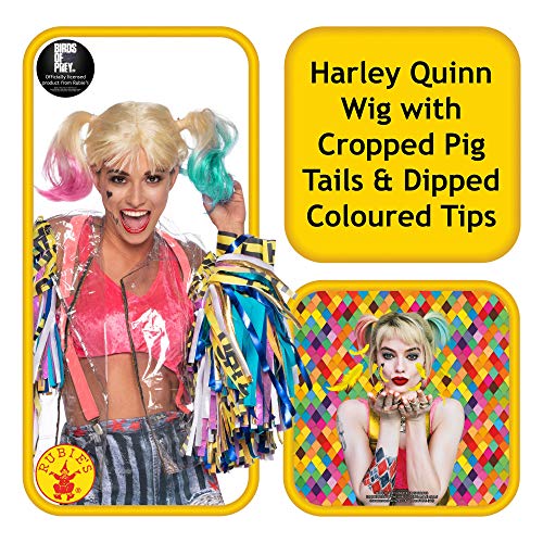 Rubies - Peluca Harley Quinn Birds of Prey ad (201774) Talla Única para Todos los Adultos