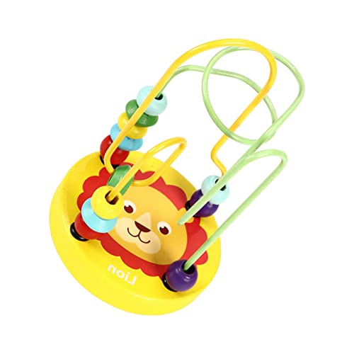 Sharplace Montessori Animal Bead Maze Toys Souptoys Entrenamiento Atención Infantil para niños pequeños Bebés - León