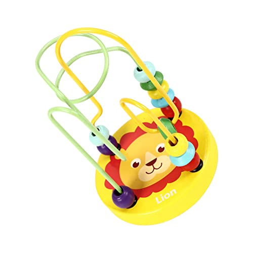 Sharplace Montessori Animal Bead Maze Toys Souptoys Entrenamiento Atención Infantil para niños pequeños Bebés - León