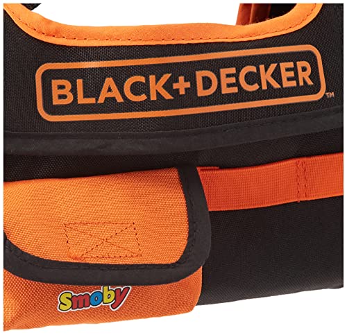 Smoby-Bolsa de Herramientas Black&Decker (360142) Black & Decker, Color Naranja
