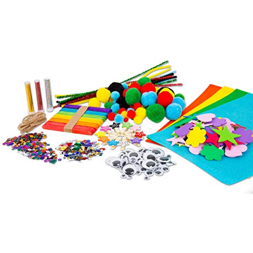 Smowo® Mega Juego de Manualidades - Caja material manualidades - con ideas para juegos creativos - kit manualidades para niños y adultos