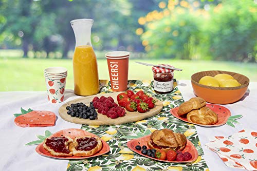 Talking Tables- Servilletas de fresa adorables y lindas adición a tu picnic de verano o fiesta de jardín (STRAWB-NAPKIN)