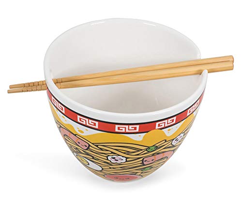 toynk Sunken Noodles Japanese Dinnerware Set | 16-Ounce Ramen Bowl and Chopsticks