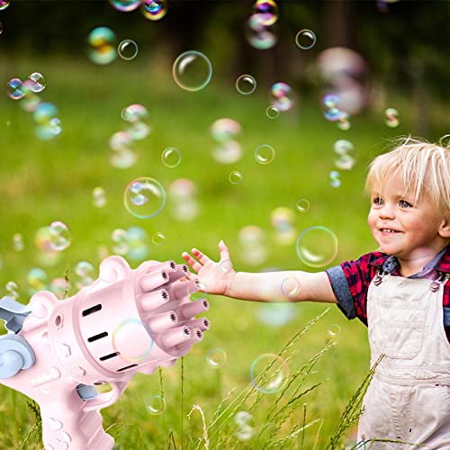 tulipde Máquina de Burbujas - Juguete Bubble Blaster para niños,Máquina automática de Burbujas para perseguir alas de ángel, Juguetes de Actividades al Aire Libre de Verano para niños y niñas