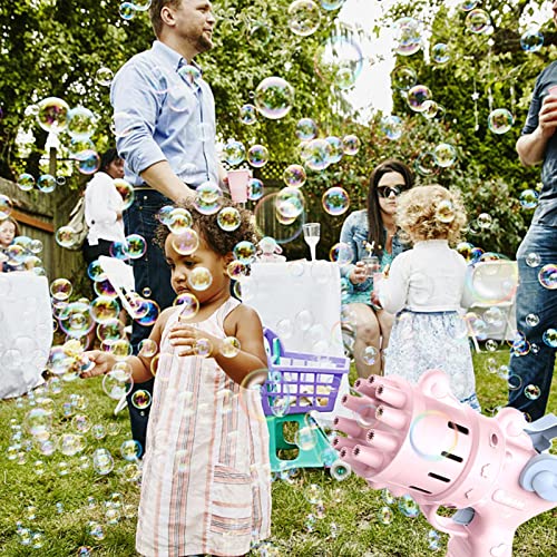 tulipde Máquina de Burbujas - Juguete Bubble Blaster para niños,Máquina automática de Burbujas para perseguir alas de ángel, Juguetes de Actividades al Aire Libre de Verano para niños y niñas