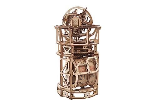 UGEARS Reloj Tourbillon Astronómico de Sobremesa - Maquetas Madera Puzzles 3D - Maquetas para Construir Adultos - Maquetas para Montar Steampunk Reloj Escritorio Puzzle 3D - Relojes De Madera